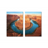 Baxton Studio Fg-1043Ab Wraparound Waterway 1 Mounted Photography Print Diptych