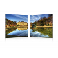 Baxton Studio Fg-1069Ab French Chateaux Mounted Photography Print Diptych