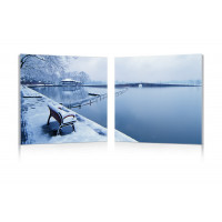 Baxton Studio Fg-1080Ab Wintry Wonder Mounted Photography Print Diptych