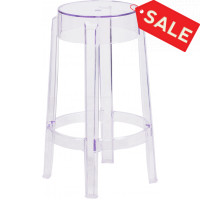 Flash Furniture FH-118-APC1-GG 25.75" Transparent Stool in Clear