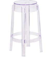 Flash Furniture FH-118-APC1-GG 25.75" Transparent Stool in Clear
