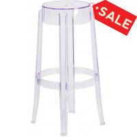 Flash Furniture FH-118-APC2-GG 29.75" Transparent Barstool in Clear