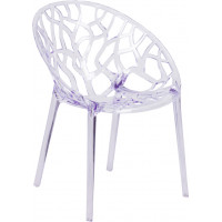 Flash Furniture FH-156-APC-GG Specter Series Transparent Stacking Side Chair in Clear
