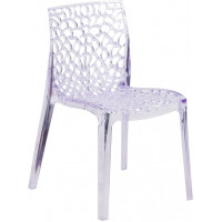 Flash Furniture FH-161-APC-GG Vision Series Transparent Stacking Side Chair in Clear