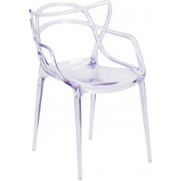 Flash Furniture FH-173-APC-GG Nesting Series Transparent Stacking Side Chair in Clear