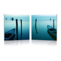 Baxton Studio Fl-1004Ab Idle Shore Mounted Photography Print Diptych