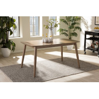 Baxton Studio Flora-French Oak-DT Edna Modern French Oak Dining Table
