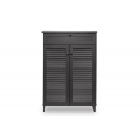 Baxton Studio FP-03LV-Espresso Harding Espresso Shoe-Storage Cabinet