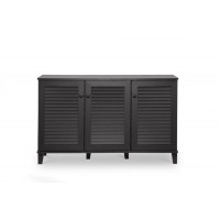 Baxton Studio FP-04LV-Espresso Warren Espresso Shoe-Storage Cabinet