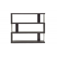 Baxton Studio Fp-3D Barnes Dark Brown Three-Shelf Modern Bookcase