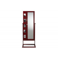 Baxton Studio GLD13358-Brown Vittoria Square Foot Floor Standing Double Door Storage Jewelry Armoire Cabinet