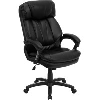 Flash Furniture HERCULES Series High Back Black Leather Executive Office Chair GO-1097-BK-LEA-GG