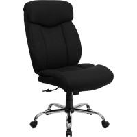 Flash Furniture HERCULES Series 350 lb. Capacity Big & Tall Black Fabric Office Chair with Arms GO-1235-BK-FAB-A-GG