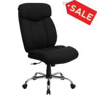Flash Furniture HERCULES Series 350 lb. Capacity Big & Tall Black Fabric Office Chair GO-1235-BK-FAB-GG