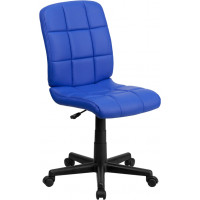 Flash Furniture Mid-Back Blue Quilted Vinyl Task Chair GO-1691-1-BLUE-GG