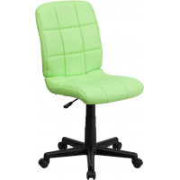 Flash Furniture Mid-Back Green Quilted Vinyl Task Chair GO-1691-1-GREEN-GG