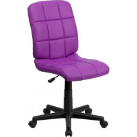 Flash Furniture Mid-Back Purple Quilted Vinyl Task Chair GO-1691-1-PUR-GG