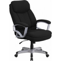 Flash Furniture GO-1850-1-FAB-GG HERCULES Series 500 lb. Capacity Big & Tall Black Fabric Executive Office Chair