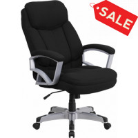 Flash Furniture GO-1850-1-FAB-GG HERCULES Series 500 lb. Capacity Big & Tall Black Fabric Executive Office Chair