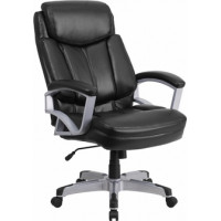 Flash Furniture GO-1850-1-LEA-GG HERCULES Series 500 lb. Capacity Big & Tall Black Leather Executive Office Chair