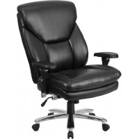 Flash Furniture GO-2085-LEA-GG HERCULES Series Black Leather Executive Swivel Chair with