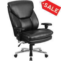 Flash Furniture GO-2085-LEA-GG HERCULES Series Black Leather Executive Swivel Chair with