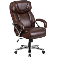 Flash Furniture GO-2092M-1-BN-GG Leather Office Chair in Brown