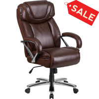 Flash Furniture GO-2092M-1-BN-GG Leather Office Chair in Brown
