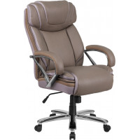 Flash Furniture GO-2092M-1-TP-GG Leather Office Chair in Taupe