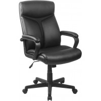 Flash Furniture GO-2196-1-GG High Back Leather Chair in Black