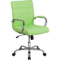 Flash Furniture GO-2240-GN-GG Mid-Back Vinyl Office Chair in Green