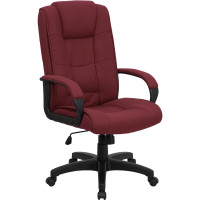 Flash Furniture High Back Burgundy Fabric Executive Office Chair GO-5301B-BY-GG