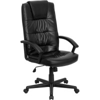 Flash Furniture High Back Black Leather Executive Office Chair GO-7102-GG