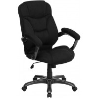 Flash Furniture High Back Black Microfiber Upholstered Contemporary Office Chair GO-725-BK-GG