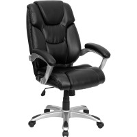 Flash Furniture High Back Black Leather Executive Office Chair GO-931H-BK-GG