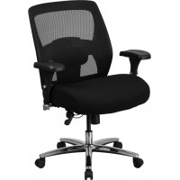 Flash Furniture GO-99-3-GG Hercules Series 24/7 Multi-Shift, Big & Tall 500 Lb. Swivel Chair in Black