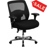 Flash Furniture GO-99-3-GG Hercules Series 24/7 Multi-Shift, Big & Tall 500 Lb. Swivel Chair in Black
