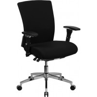 Flash Furniture GO-WY-85-6-GG 24/7 Fabric Office Chair in Black