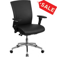 Flash Furniture GO-WY-85-7-GG 24/7 Leather Chair in Black