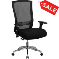 Flash Furniture GO-WY-85H-GG Hercules Series 24/7 Multi-Shift Swivel Chair With Seat Slider in Black