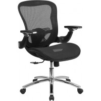 Flash Furniture GO-WY-87-GG Mid-Back Black Mesh Executive Swivel Office Chair