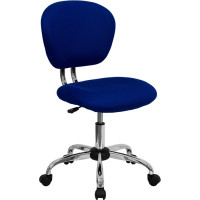 Flash Furniture Mid-Back Blue Task Chair with Chrome Base H-2376-F-BLUE-GG
