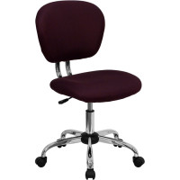 Flash Furniture Mid-Back Burgundy Task Chair with Chrome Base H-2376-F-BY-GG