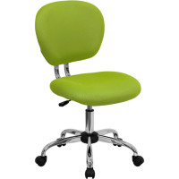 Flash Furniture Mid-Back Apple Green Task Chair with Chrome Base H-2376-F-GN-GG