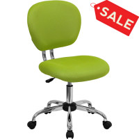 Flash Furniture Mid-Back Apple Green Task Chair with Chrome Base H-2376-F-GN-GG