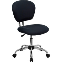 Flash Furniture Mid-Back Gray Task Chair with Chrome Base H-2376-F-GY-GG