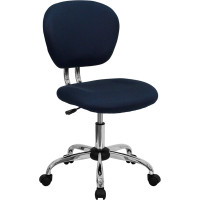 Flash Furniture Mid-Back Navy Task Chair with Chrome Base H-2376-F-NAVY-GG