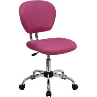 Flash Furniture Mid-Back Pink Task Chair with Chrome Base H-2376-F-PINK-GG
