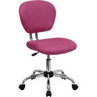 Flash Furniture Mid-Back Pink Task Chair with Chrome Base H-2376-F-PINK-GG