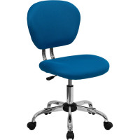 Flash Furniture Mid-Back Turquoise Task Chair with Chrome Base H-2376-F-TUR-GG